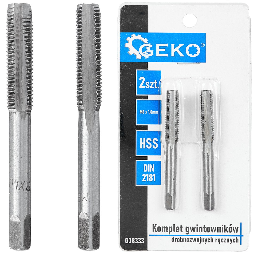 Fine thread taps (2pcs sets) M8x1,0mm