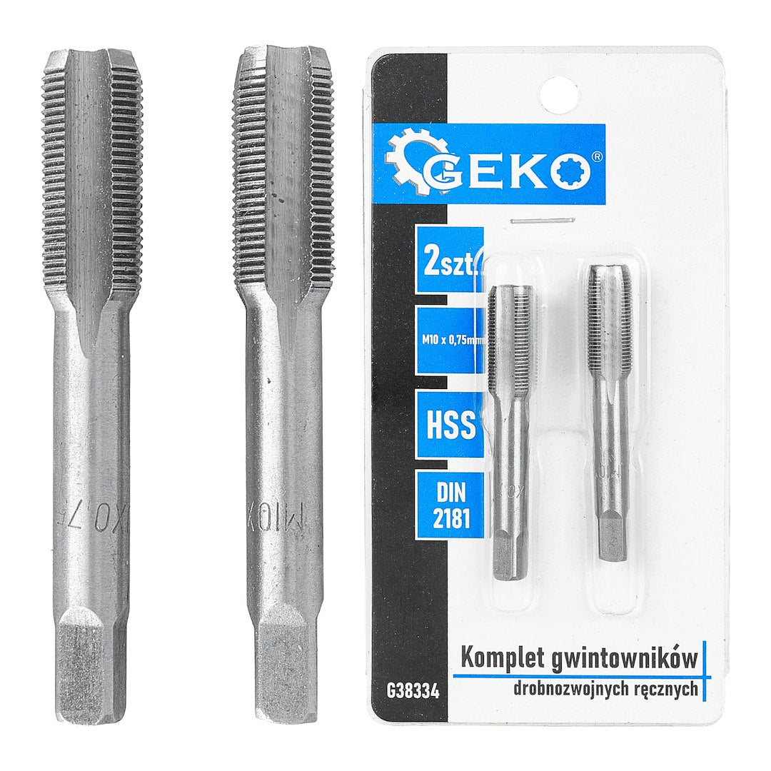 Fine thread taps (2pcs sets) M10x0,75mm