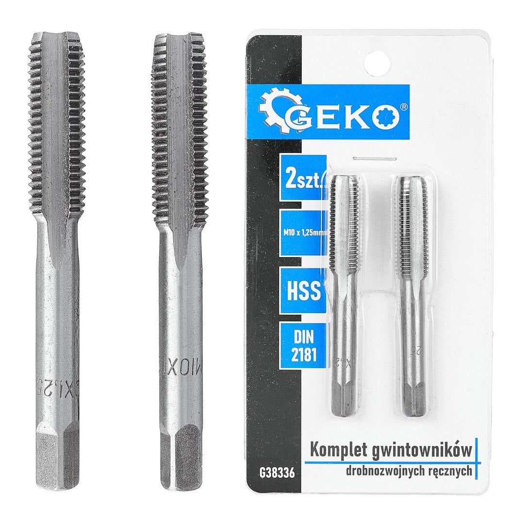 Fine-thread taps (2-piece set) M10x1.25mm