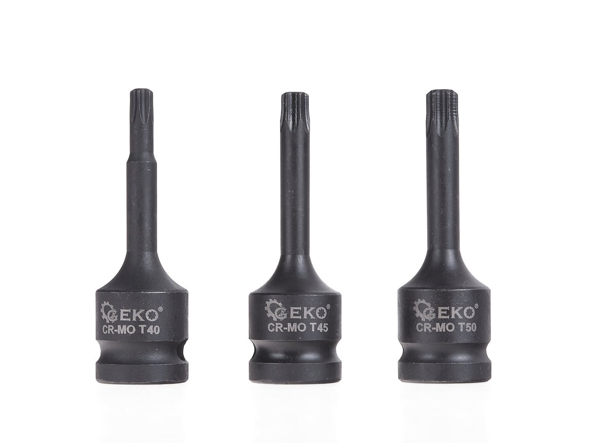 9-piece Torx impact socket set T20-T70
