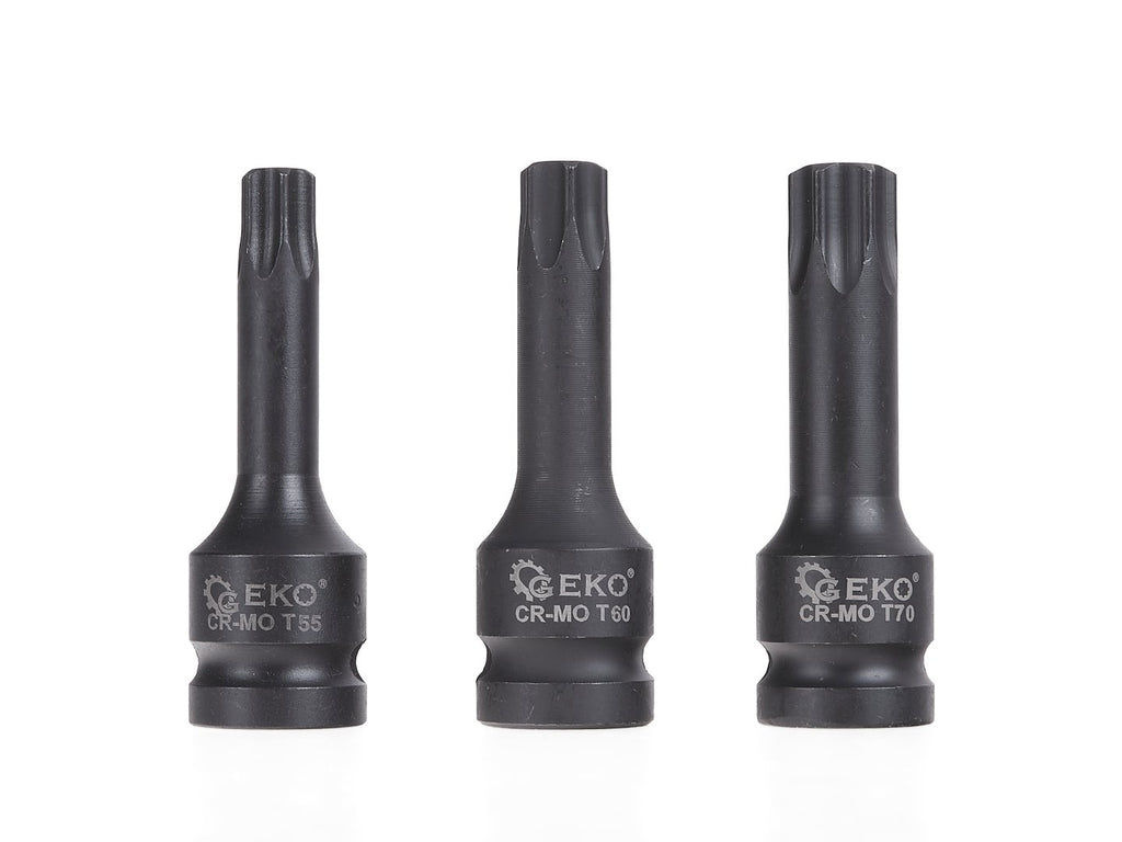 9-piece Torx impact socket set T20-T70