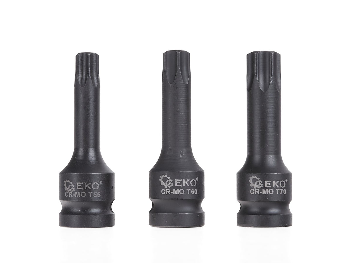 9-piece Torx impact socket set T20-T70