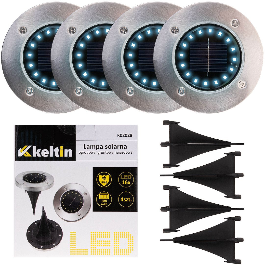 16 LED Solar Garden Lamp Set