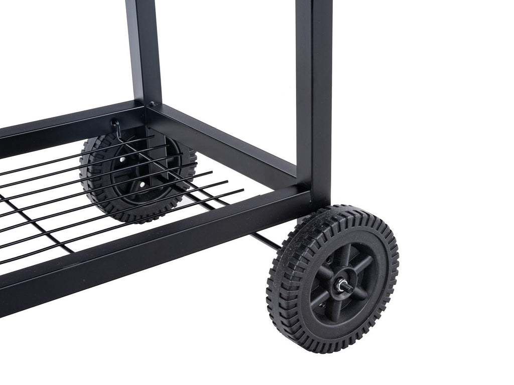 Barrel-style charcoal grill with cover - grate 71x45cm
