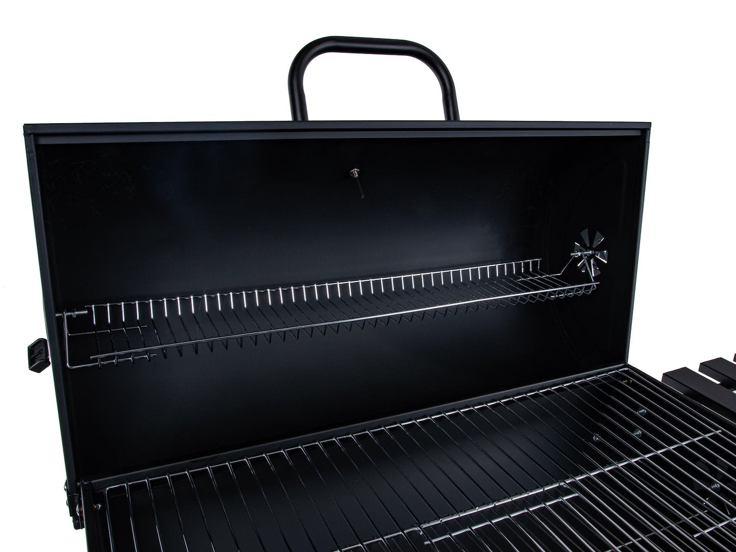 Barrel-style charcoal grill with cover - grate 71x45cm