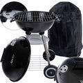 Round charcoal grill with cover - grate diameter 39 cm