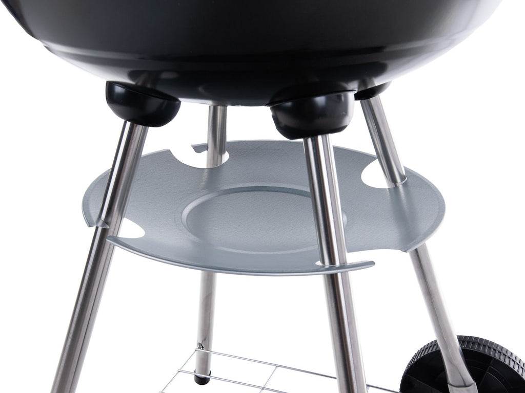 Round charcoal grill with cover - grate diameter 39 cm