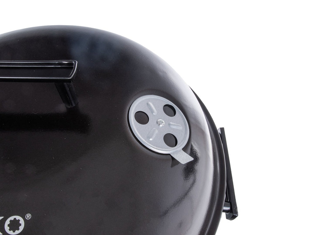 Round charcoal grill with cover - grate diameter 39 cm
