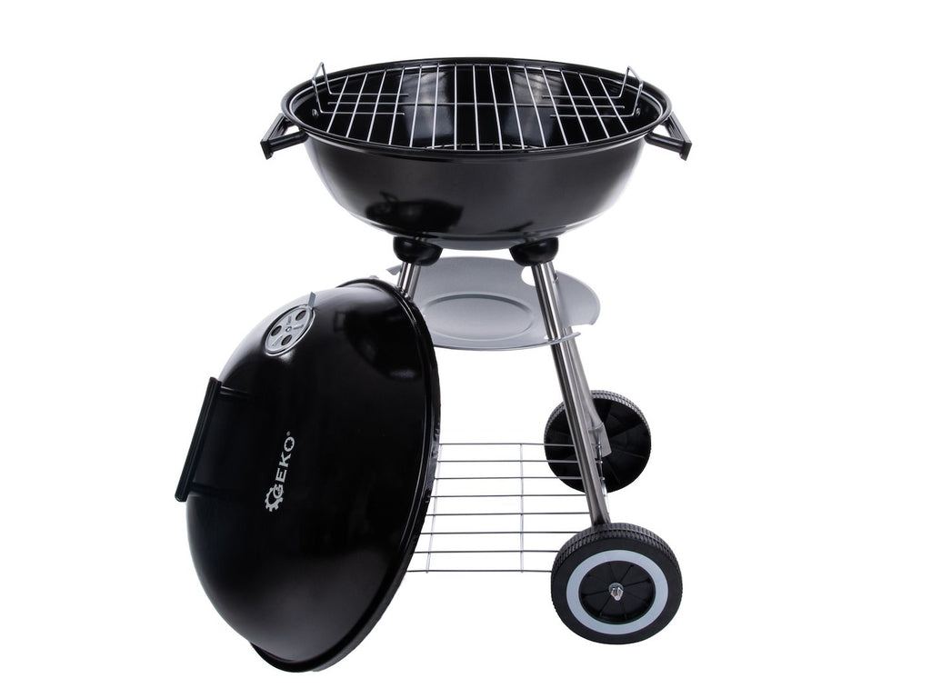Round charcoal grill with cover - grate diameter 39 cm