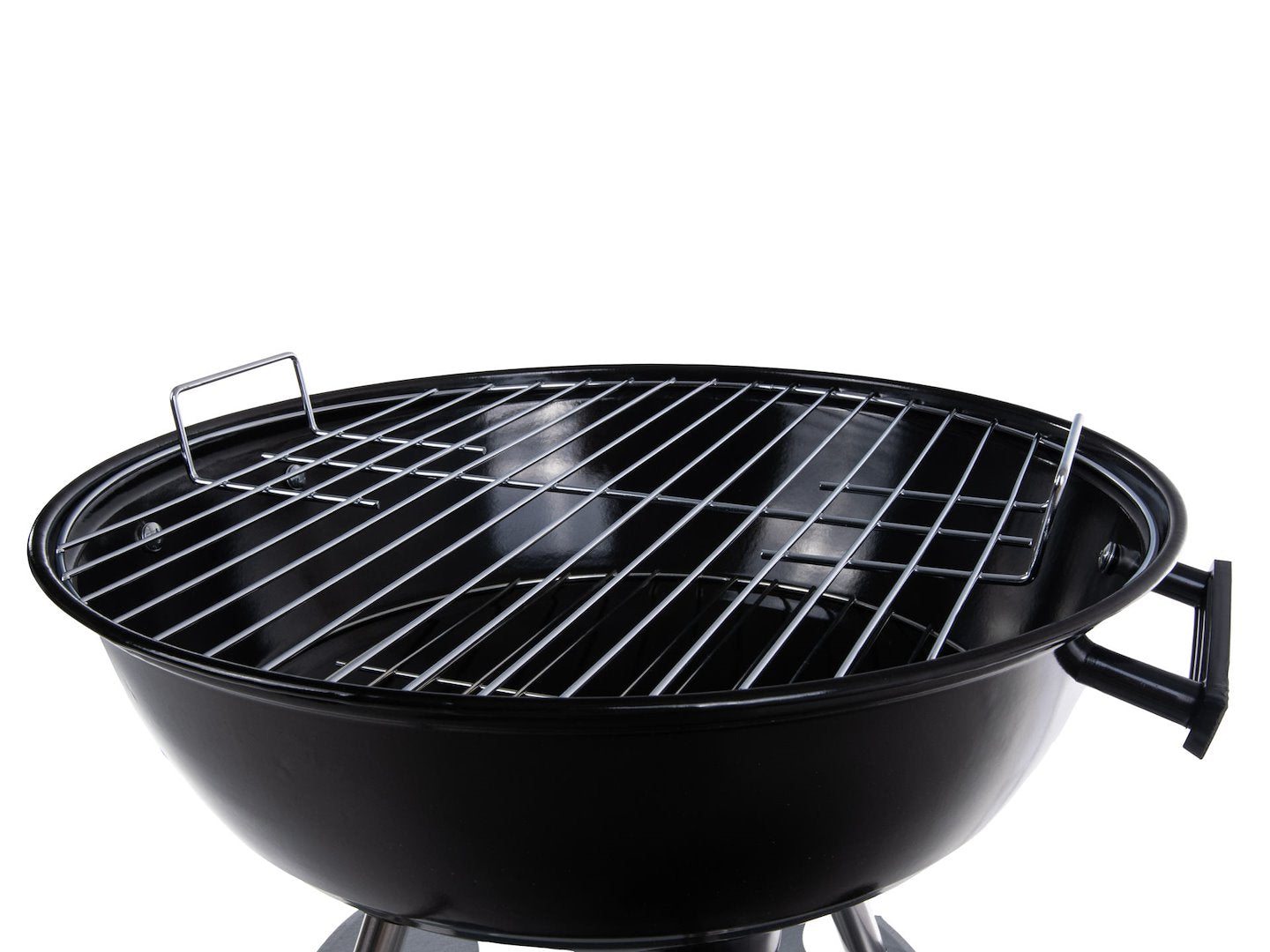 Round charcoal grill with cover - grate diameter 39 cm