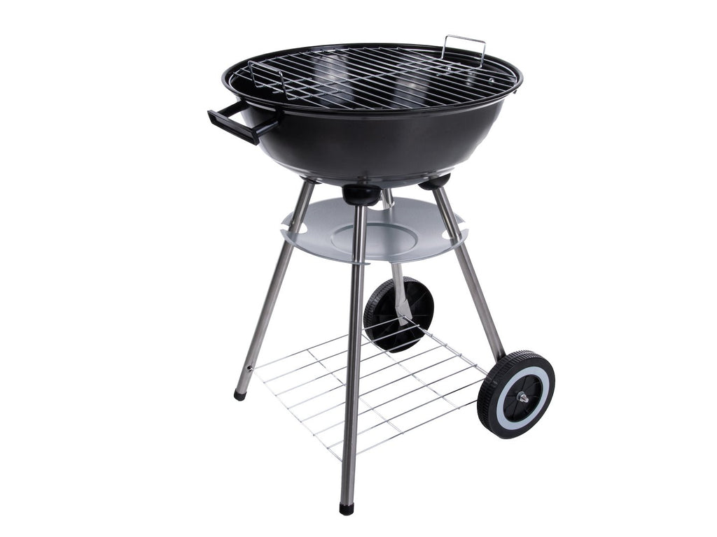 Round charcoal grill with cover - grate diameter 39 cm
