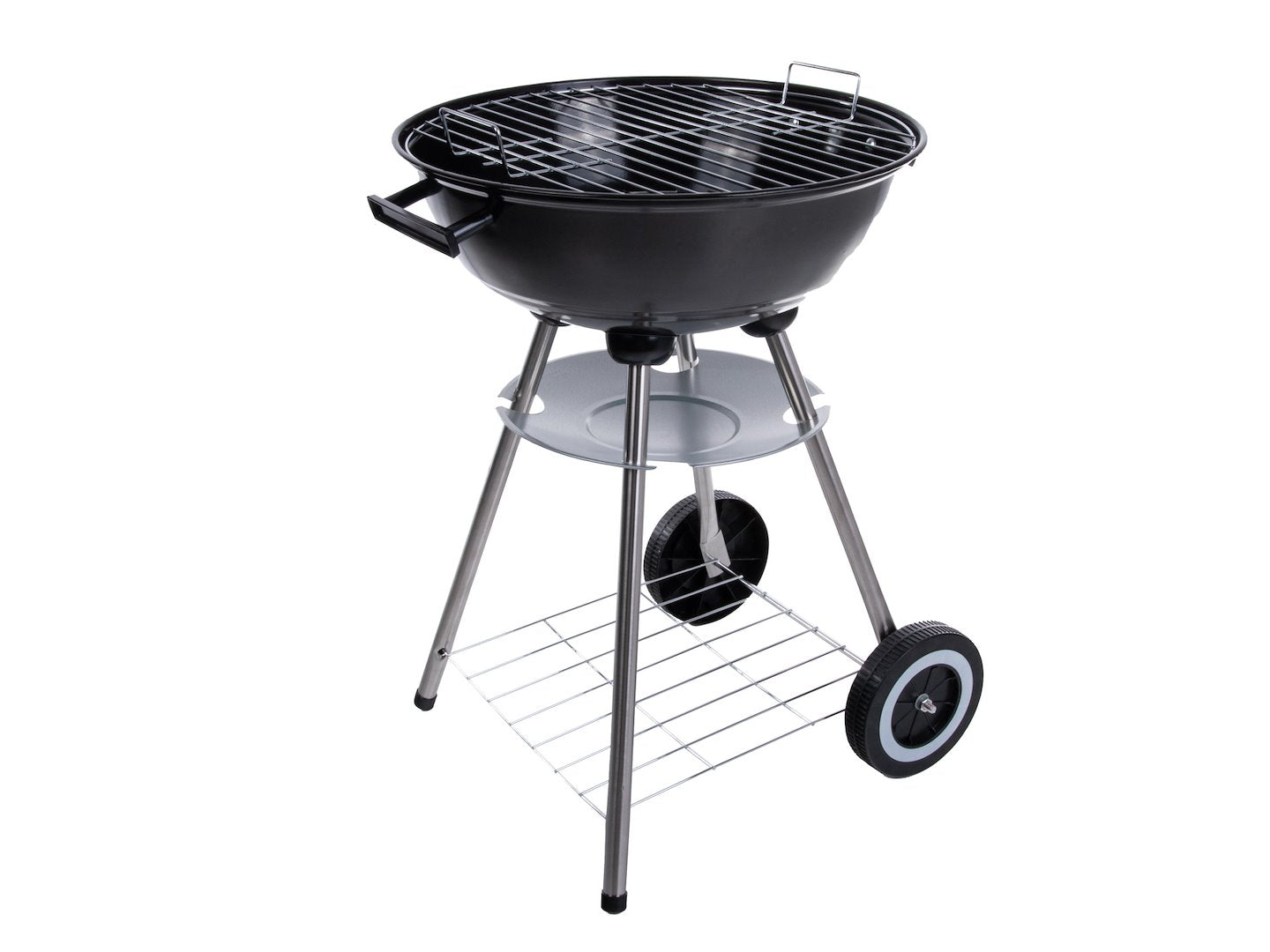 Round charcoal grill with cover - grate diameter 39 cm
