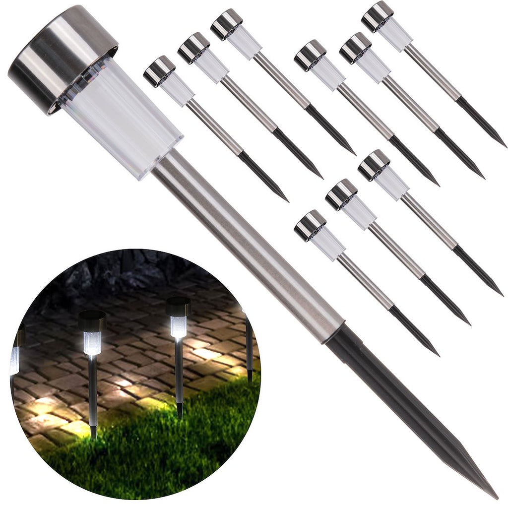 Solar garden lamp 4.5 x 4.5 x 30 cm – Pack of 10