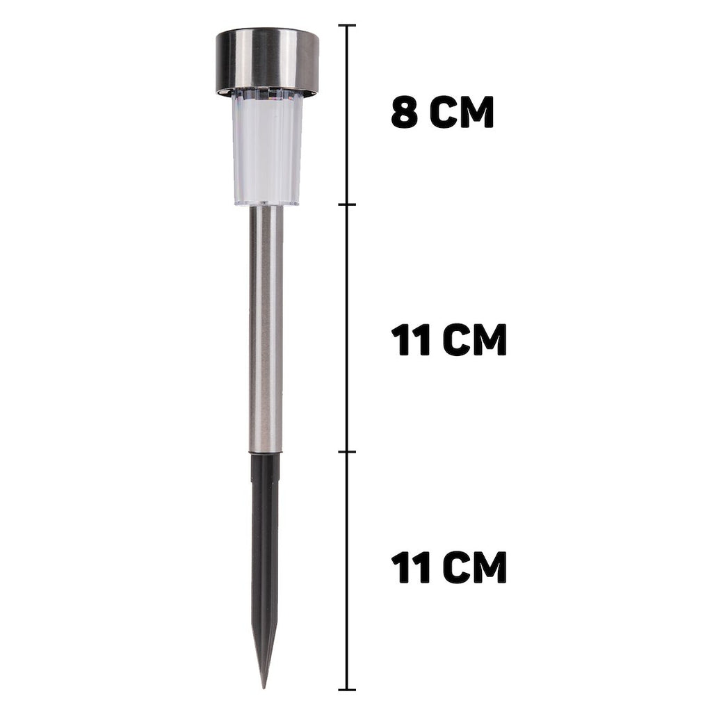 Solar garden lamp 4.5 x 4.5 x 30 cm – Pack of 10