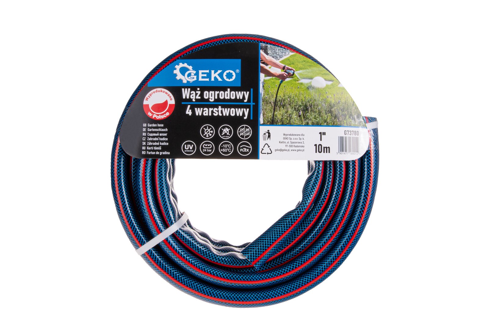 Garden hose, 4-layer, 1" 10 m, GEKO