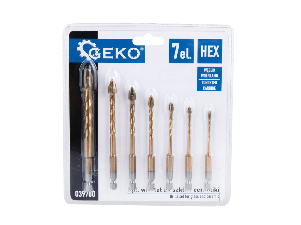 7-piece drill set for glass and ceramic