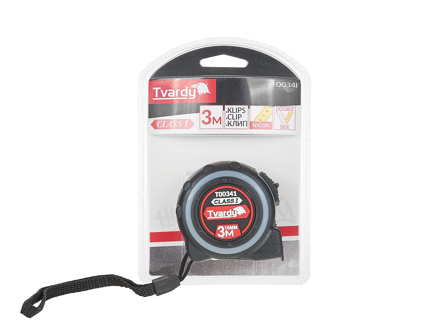 Double-sided Nylon Measuring Tape 3 m / 16 mm Class I