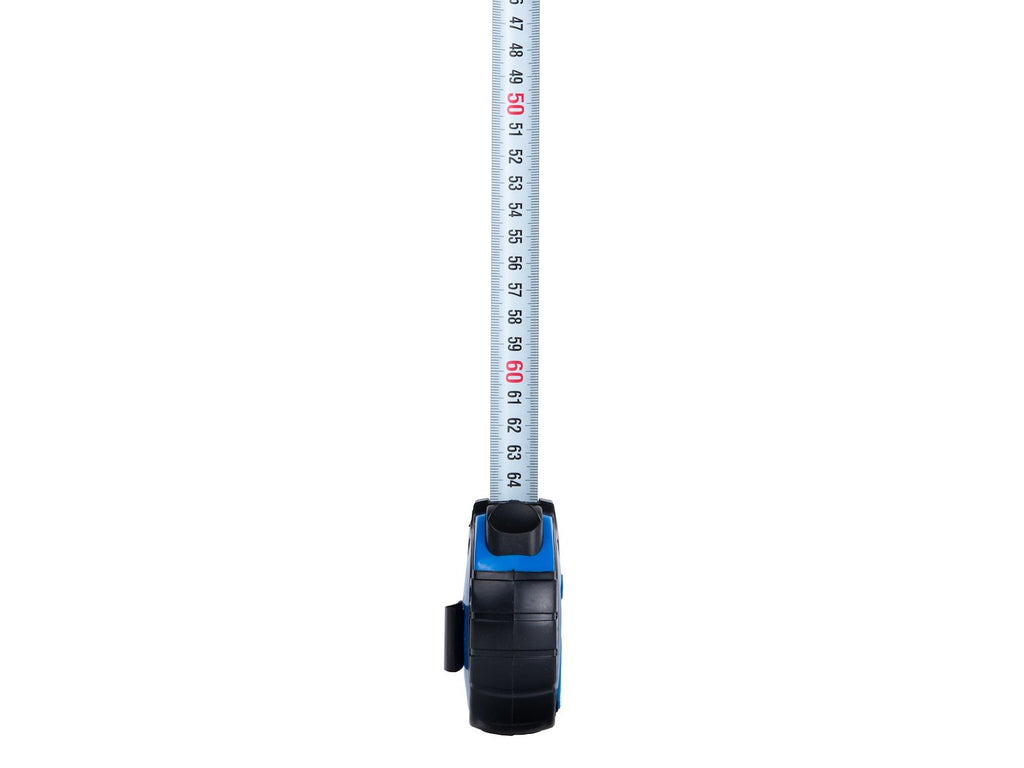 Double-sided nylon measuring tape with auto-stop, 5 m/19 mm, Class I — display box – Pack of 12