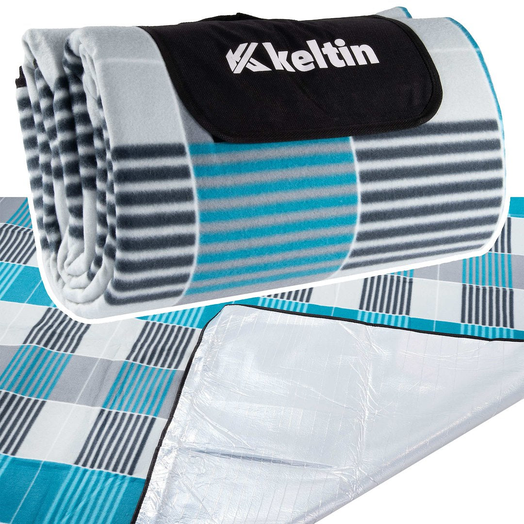 Insulated Beach Blanket 200 x 200 (Gray & Blue)