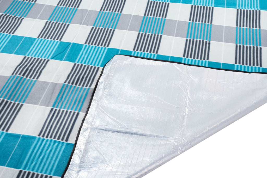 Insulated Beach Blanket 200 x 200 (Gray & Blue)