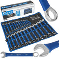 Polished Combination Wrench Spanner Set with AntiSlip Layer, 6-32mm, 25pcs