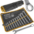 Satin-Finish Combination Wrench (Spanner) Set with Anti-Slip Layer, 6-22 mm, 12 pcs