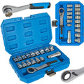 17-piece spline socket set CrV with ratchet