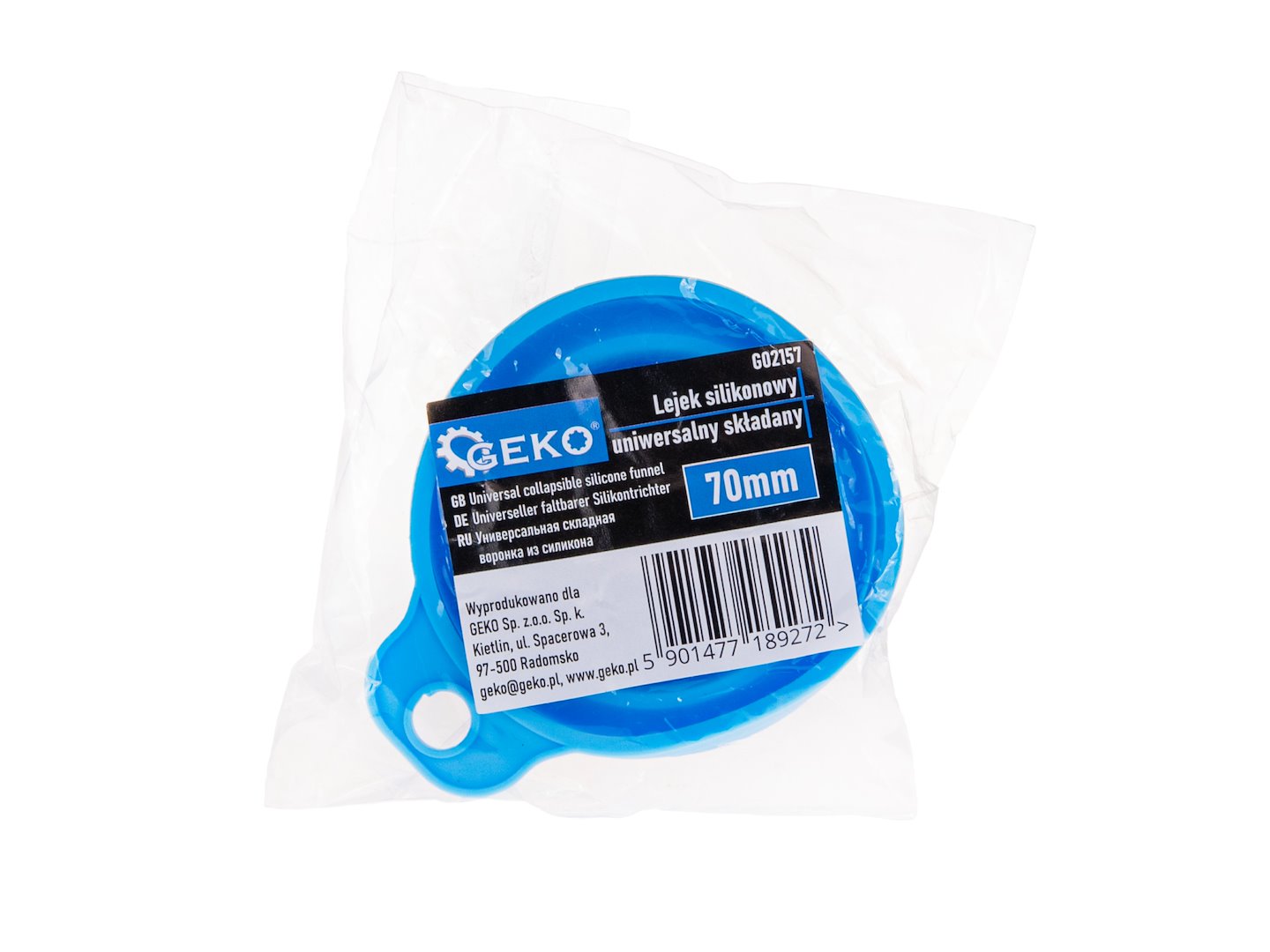 Universal collapsible silicone funnel 70 mm