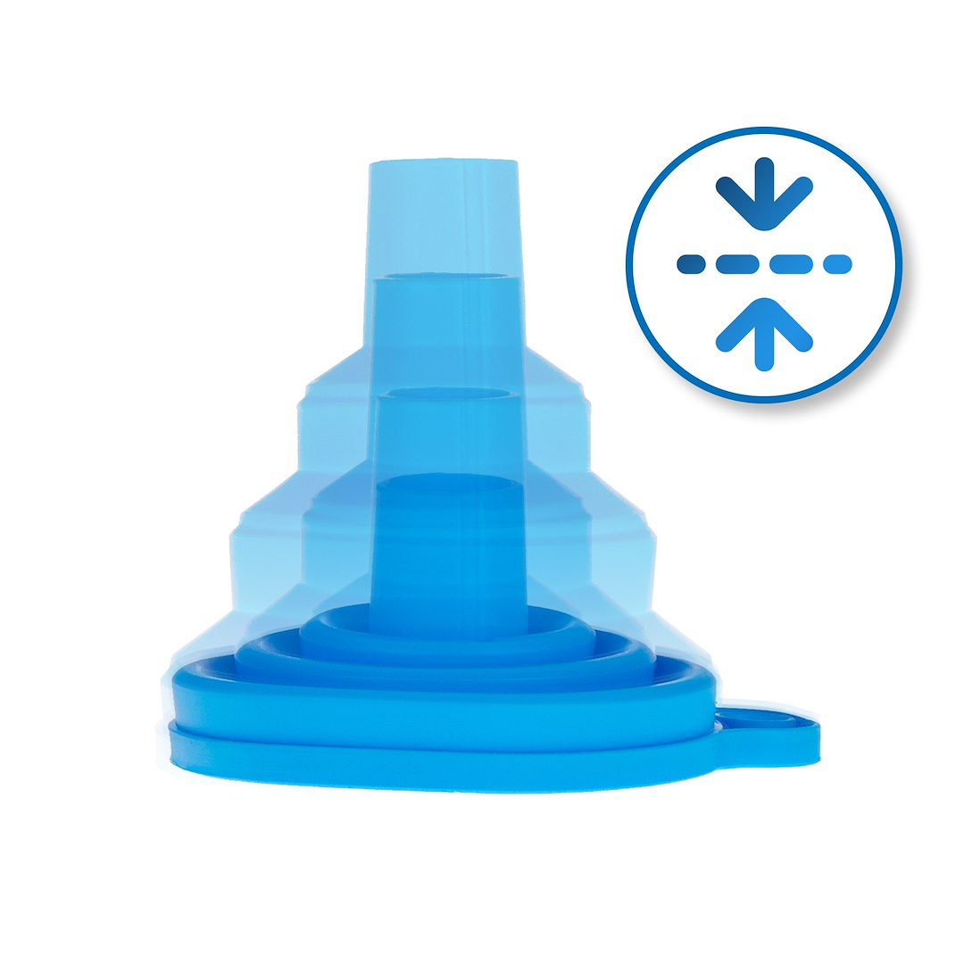 Universal collapsible silicone funnel 70 mm