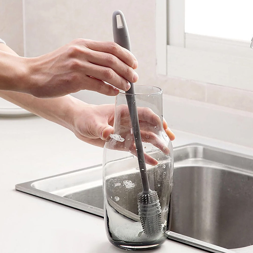 Silicone Bottle Cleaning Brush with Long Handle