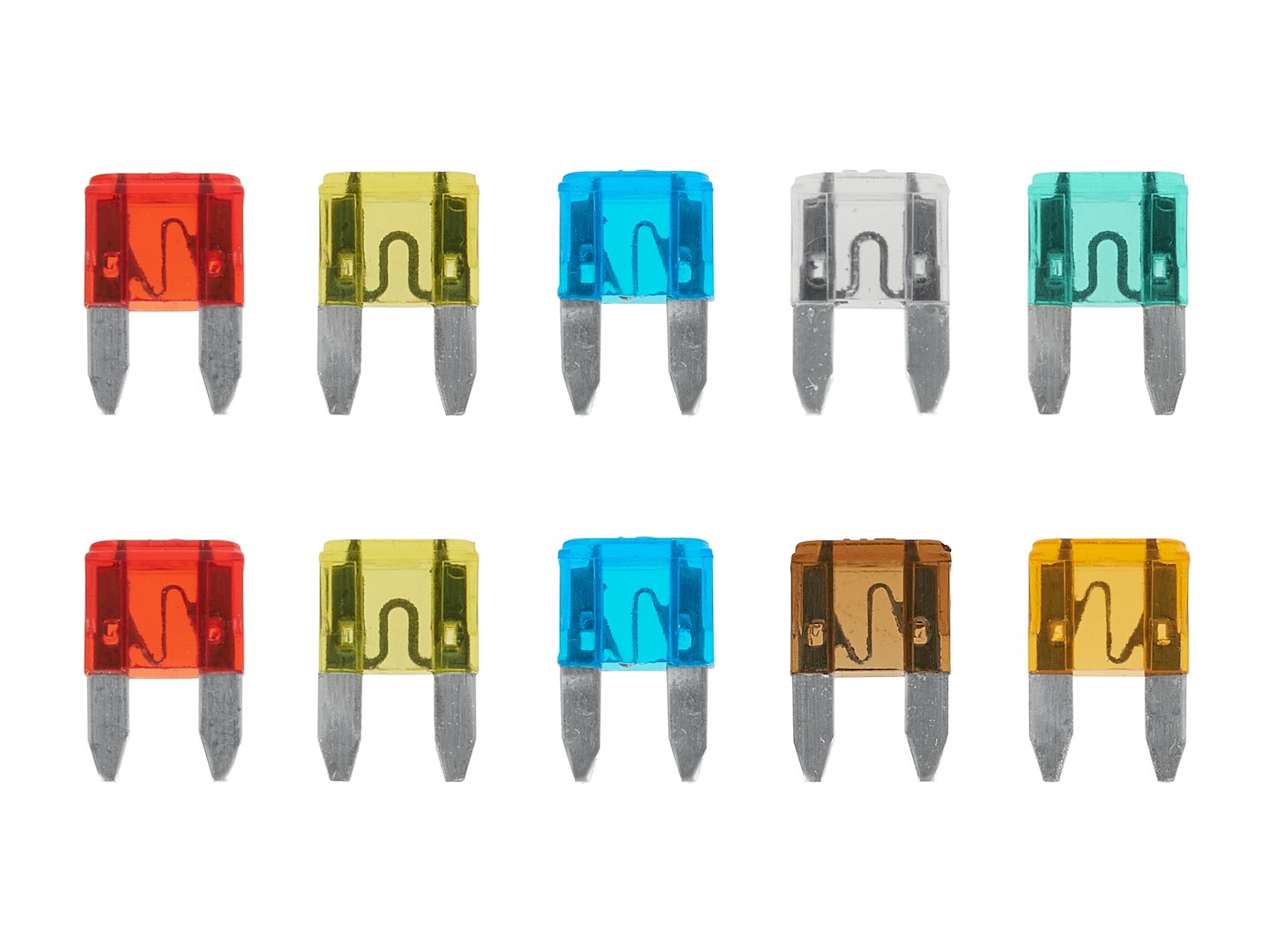 Automotive mini fuse set, 10 pcs