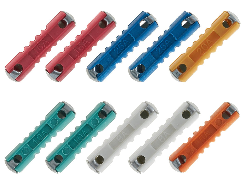 Cylindrical fuse set, 10 pcs