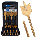 16-piece spade drill set in a case, 6-38 mm