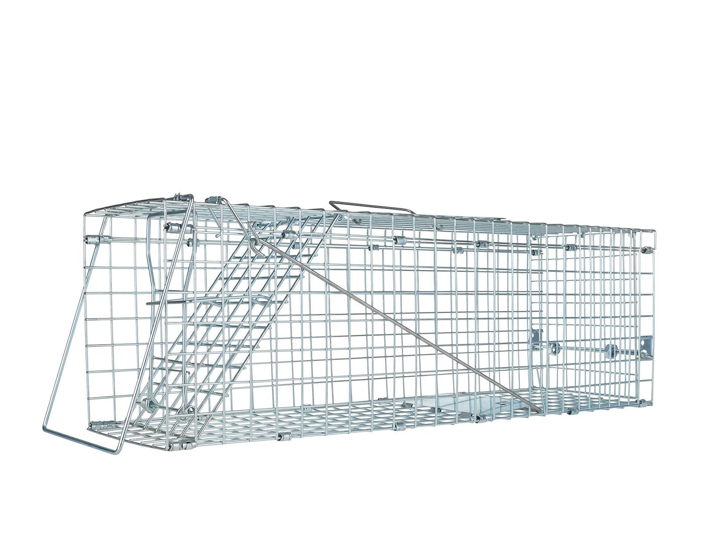 Foldable live trap for martens, weasels and rats, 60x21x18 cm