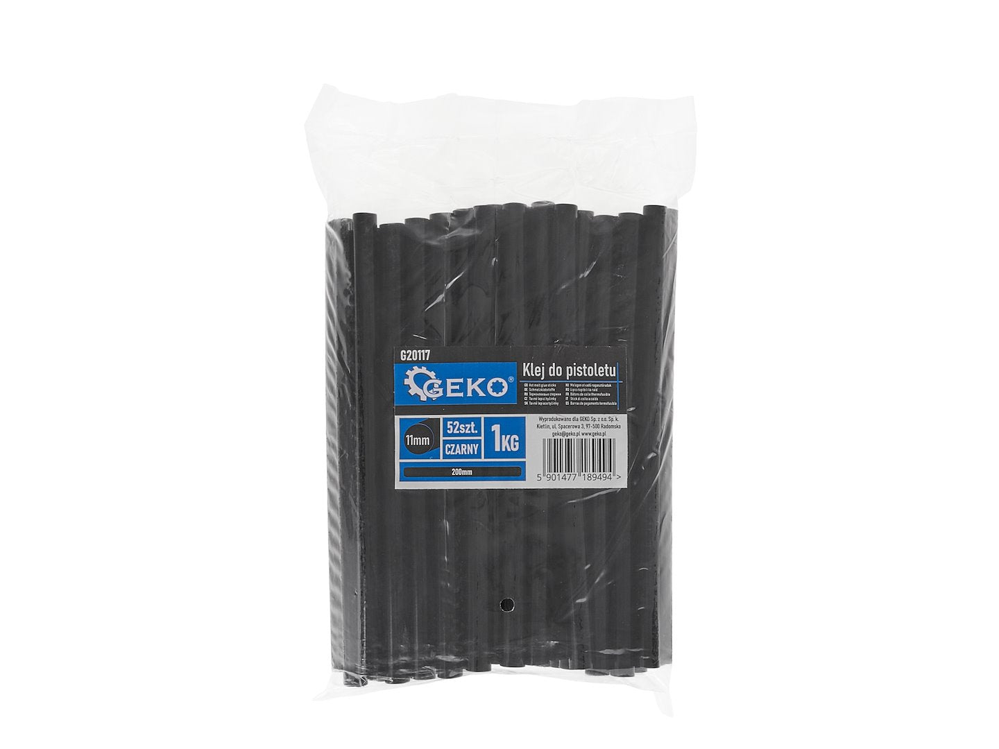 Glue sticks 11 mm - 200 mm, black, 52 pcs