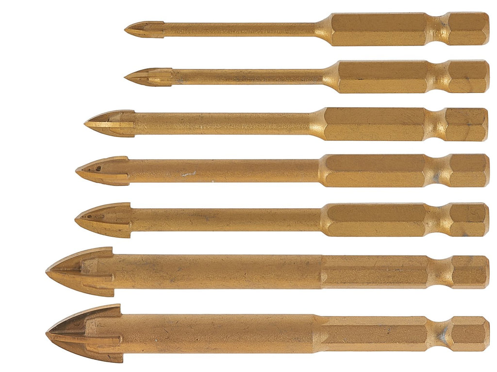 8 pcs drill set for glass and ceramic 3-12 mm