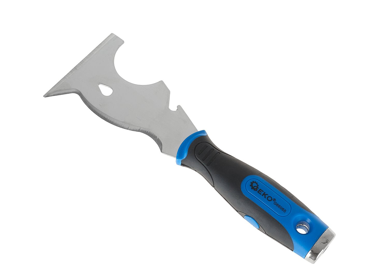 Scraper with profiled edges and bits