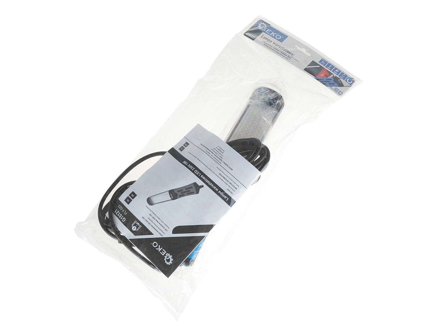 LED Workshop Lamp 230V 15W with a Magnet, Hook and 5m Cable