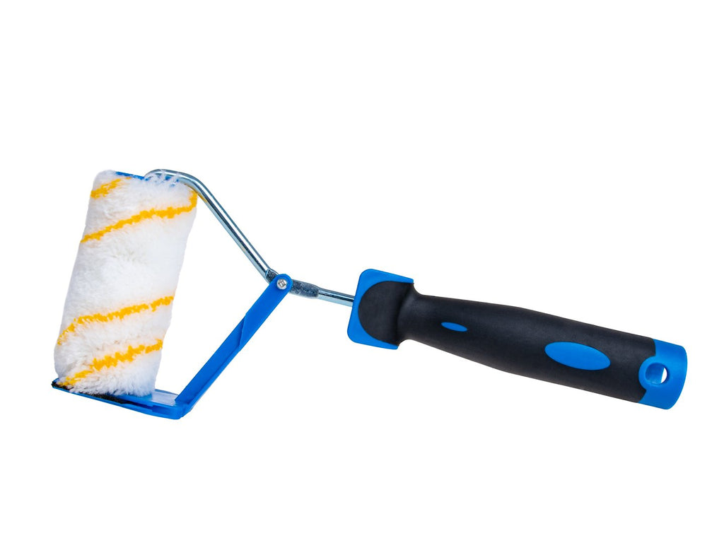 Edge paint roller with 2K roller frame - polyacrylic, 10 cm 30 mm