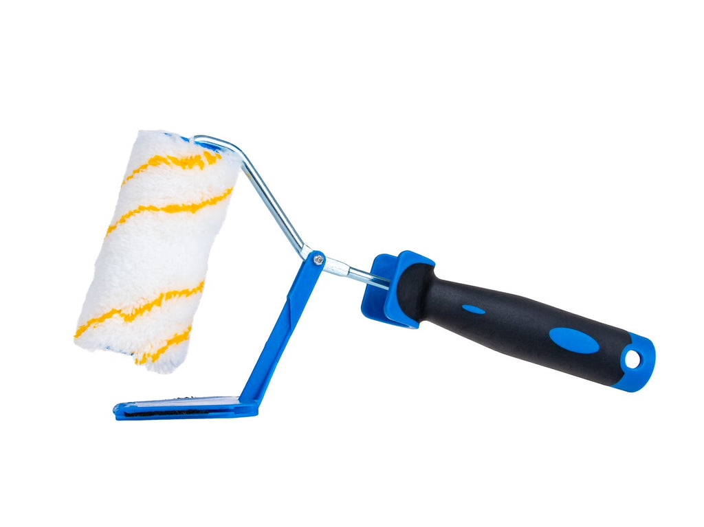 Edge paint roller with 2K roller frame - polyacrylic, 10 cm 30 mm