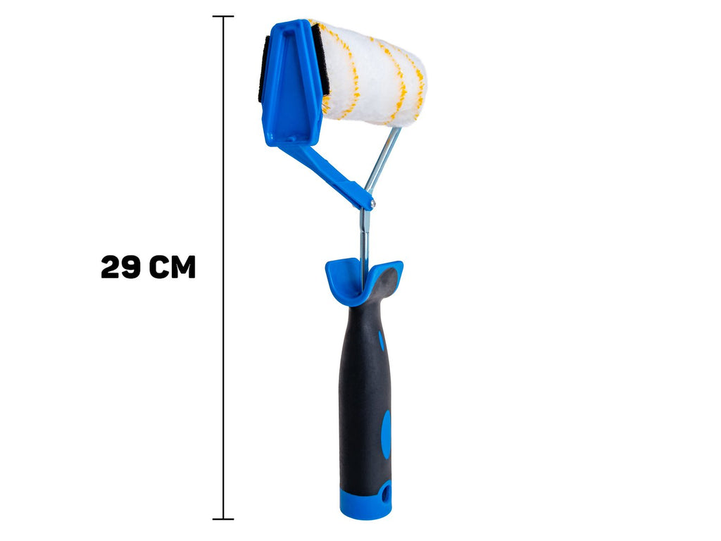 Edge paint roller with 2K roller frame - polyacrylic, 10 cm 30 mm