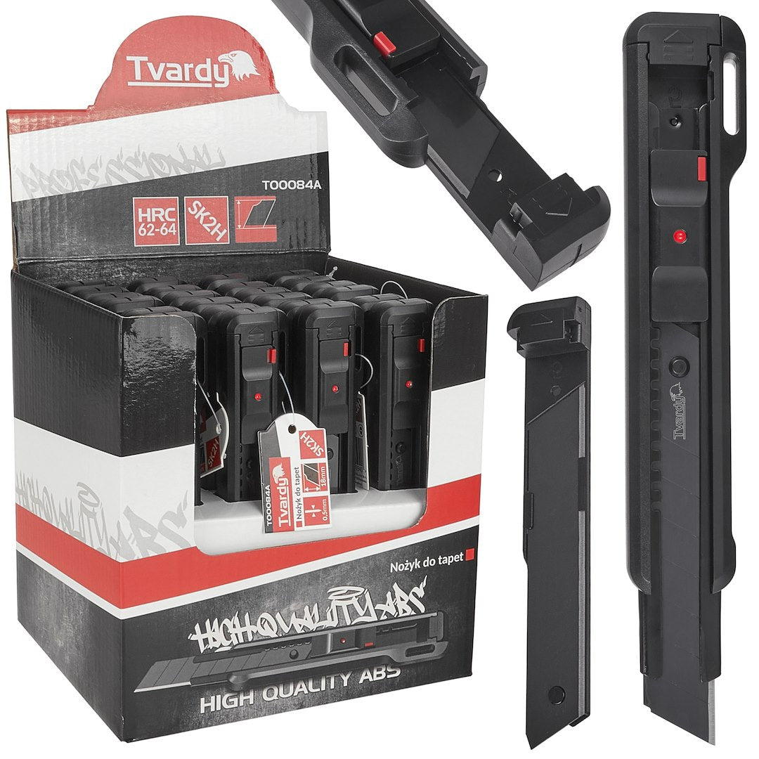 Utility knife 100 x 18 x 0.5 mm EASYGRIP SK2H – display box – Pack of 24