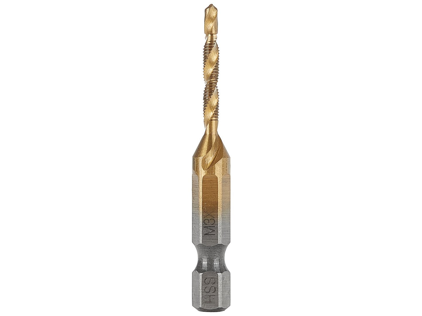 HSS M3 x 0.5 mm tapping drill with HEX mount