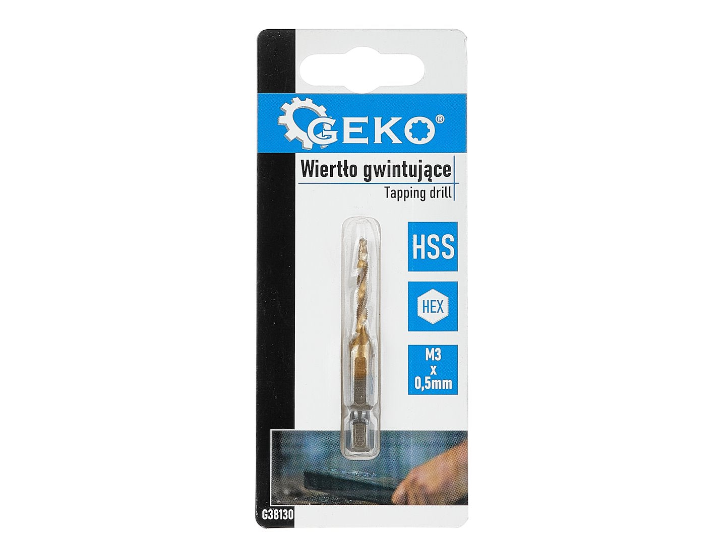 HSS M3 x 0.5 mm tapping drill with HEX mount