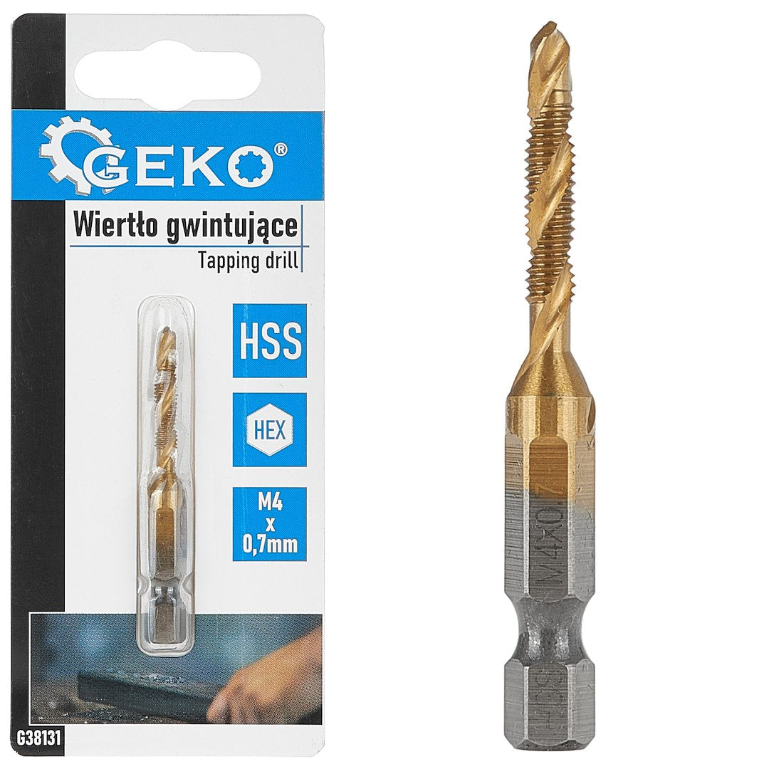 HSS M4 x 0.7 mm tapping drill with HEX mount
