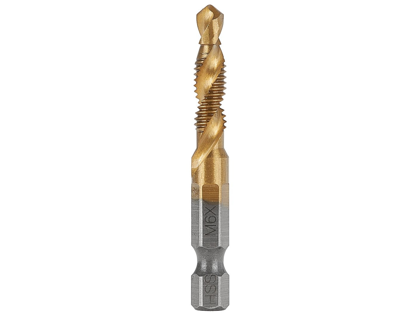 HSS M6 x 1.0 mm tapping drill with HEX mount