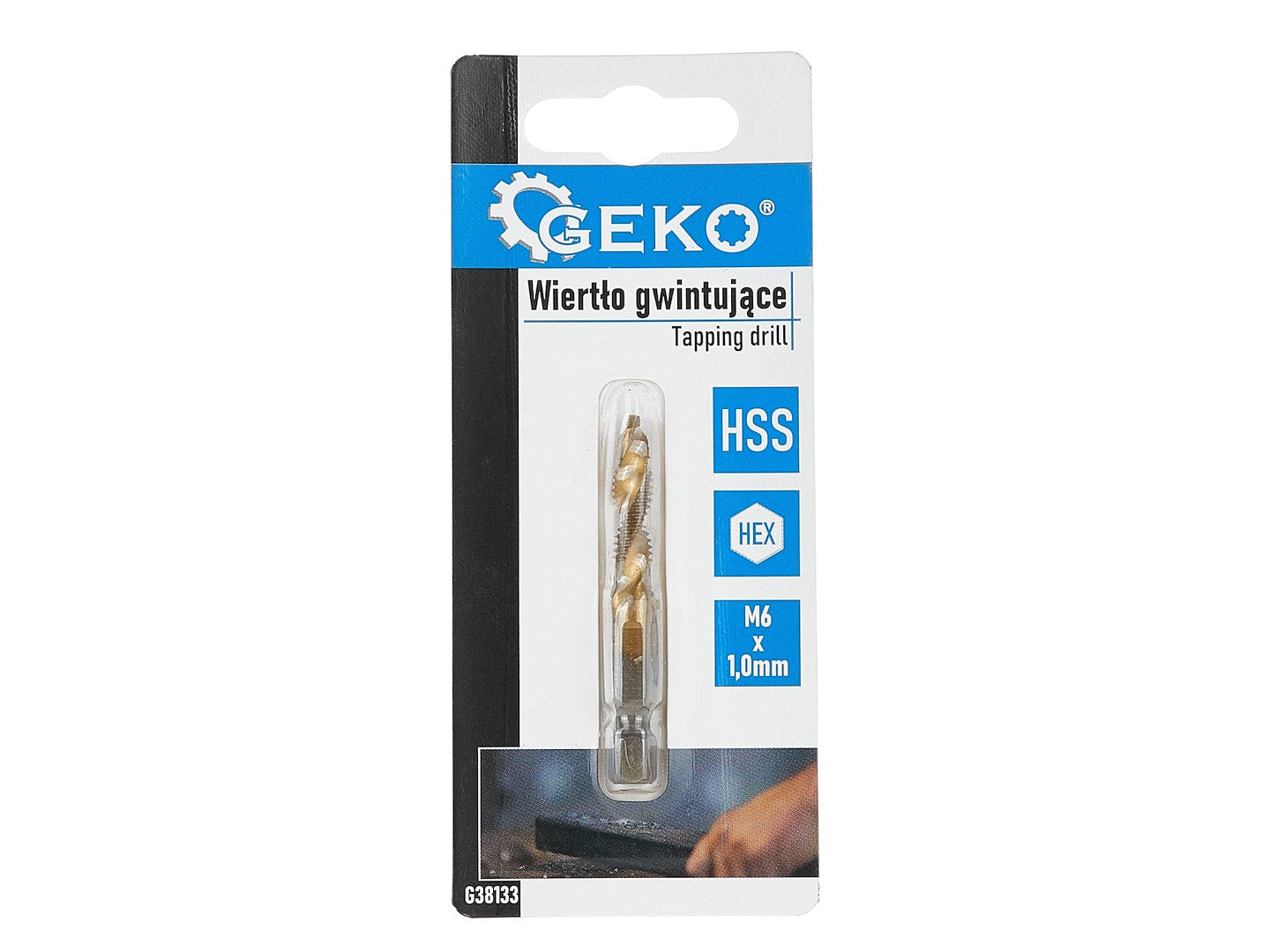 HSS M6 x 1.0 mm tapping drill with HEX mount