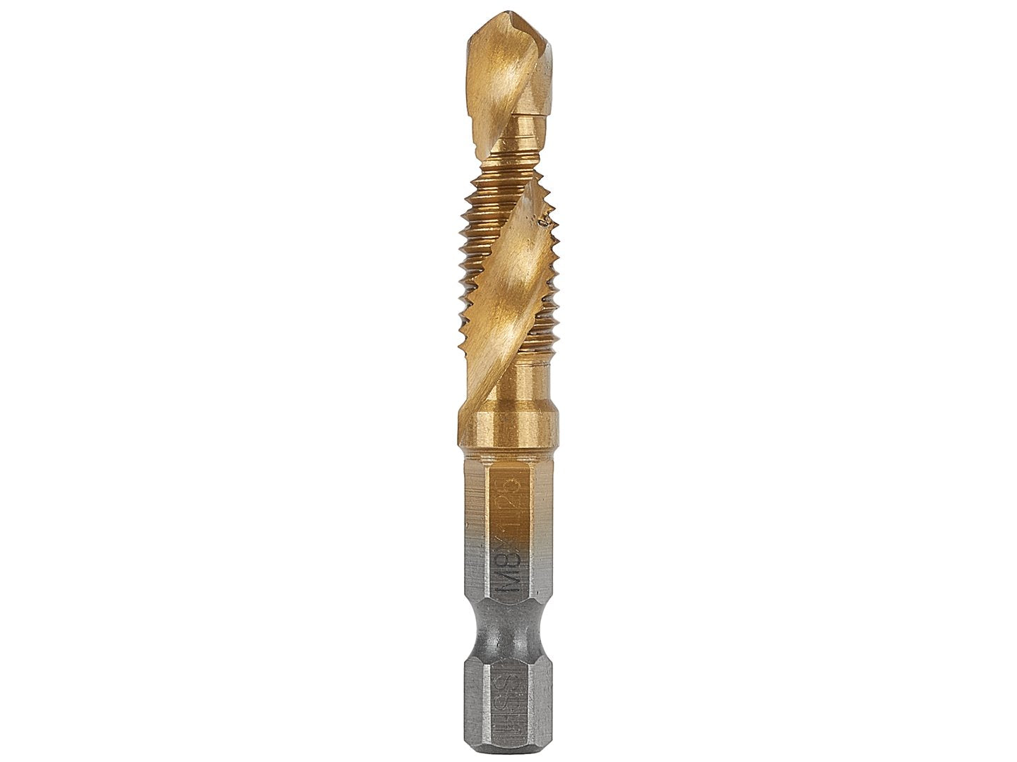 HSS M8 x 1.25 mm tapping drill with HEX mount