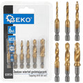 6 pcs HSS M3-M10 tapping drill bit set with HEX mount