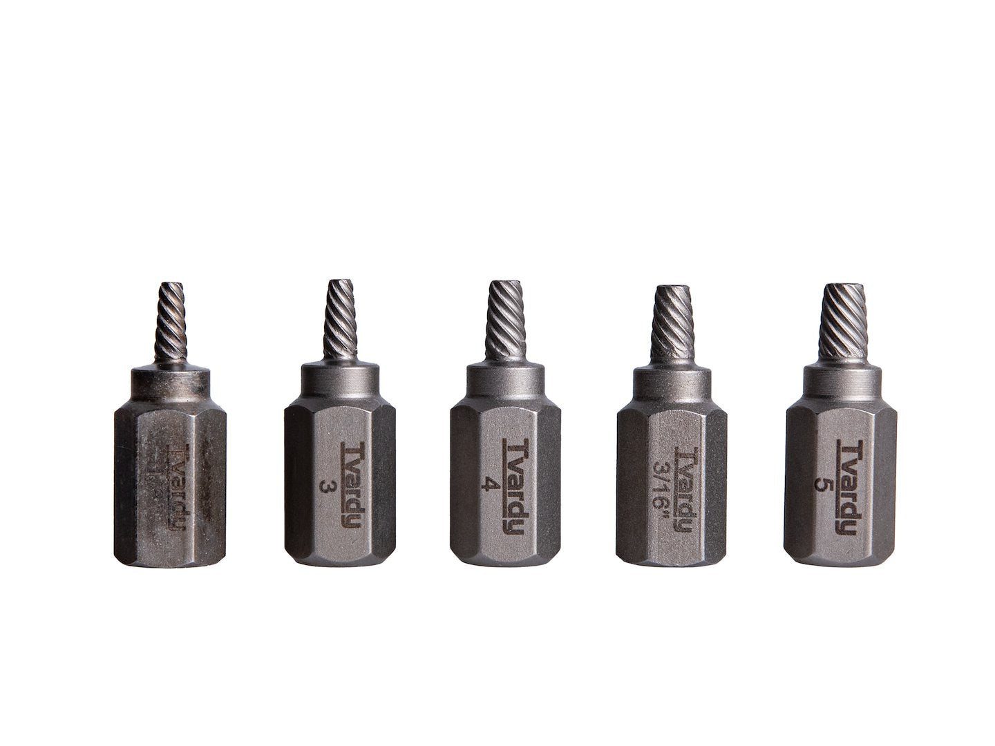 15-piece screw extractor set, Cr-Mo